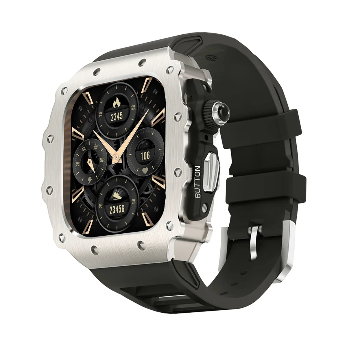 military RM steel apple watch