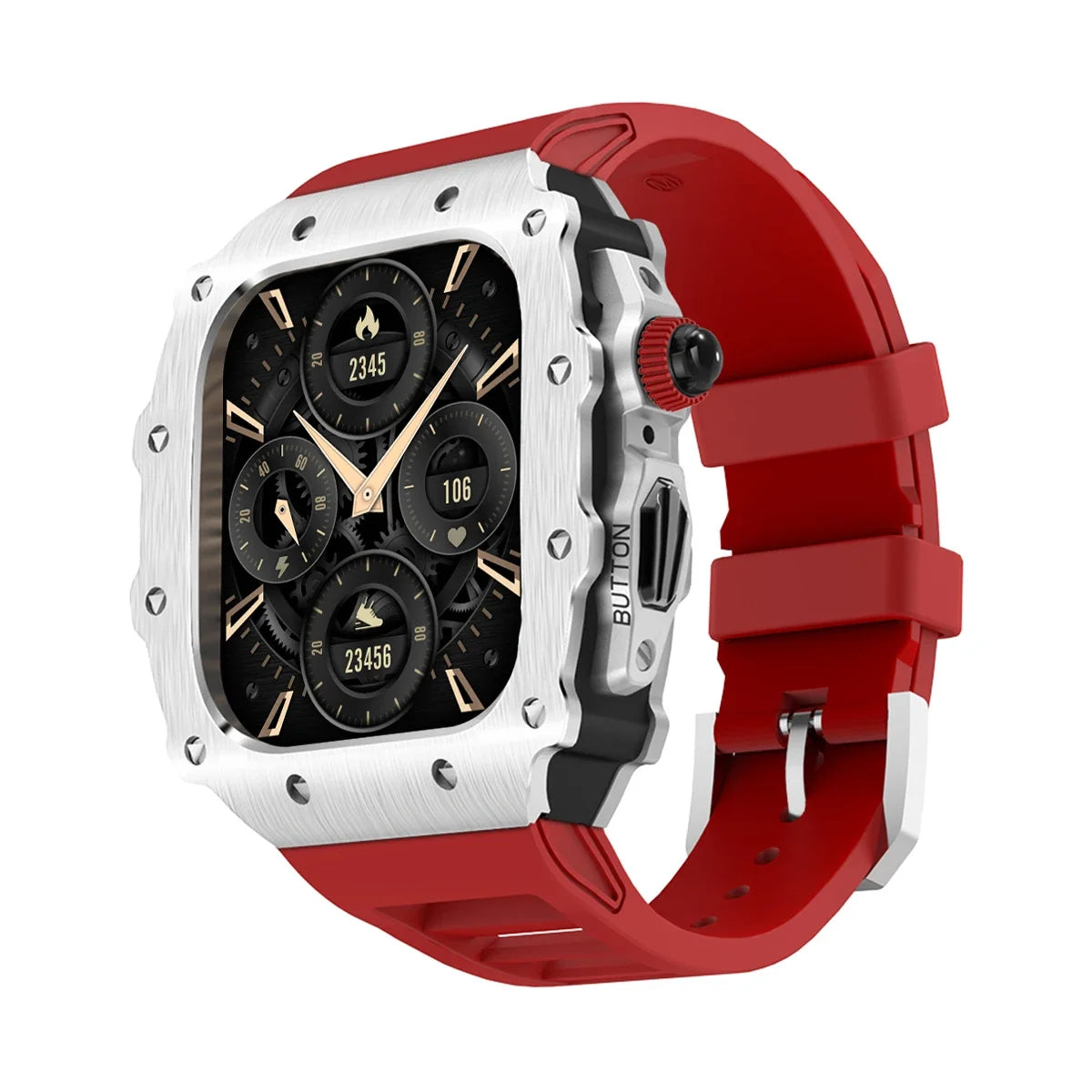 military RM steel apple watch