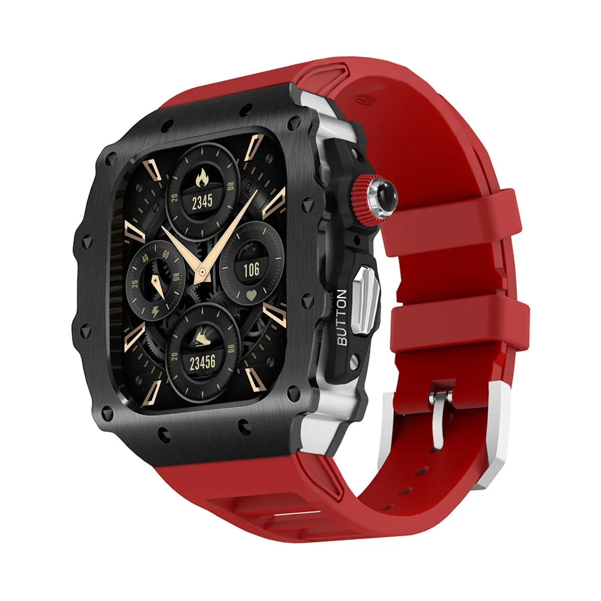 military RM steel apple watch