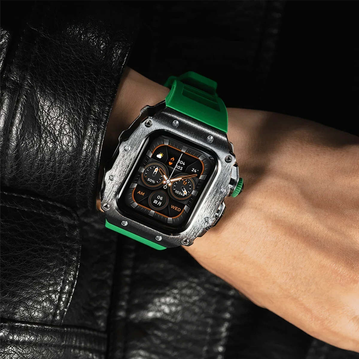 military RM steel apple watch