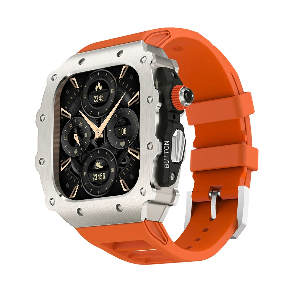 military RM steel apple watch