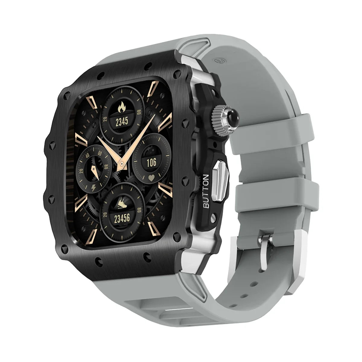 military RM steel apple watch