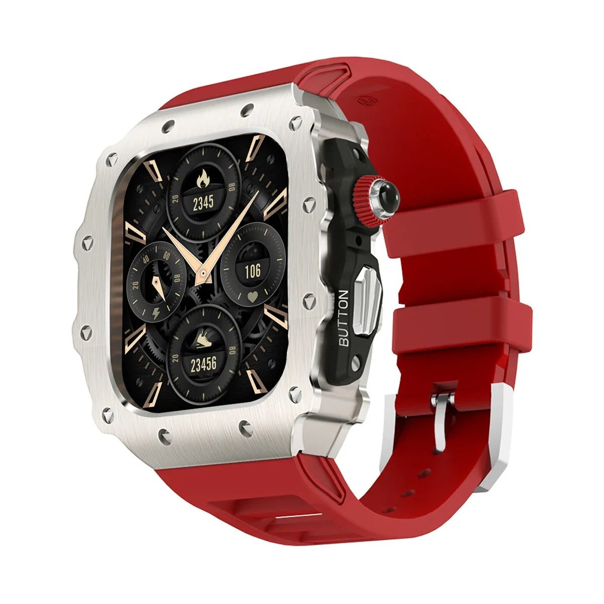 military RM steel apple watch